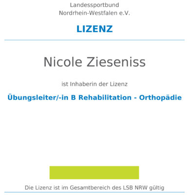 ÜL B-Lizenz - Orthopädie (LSB)